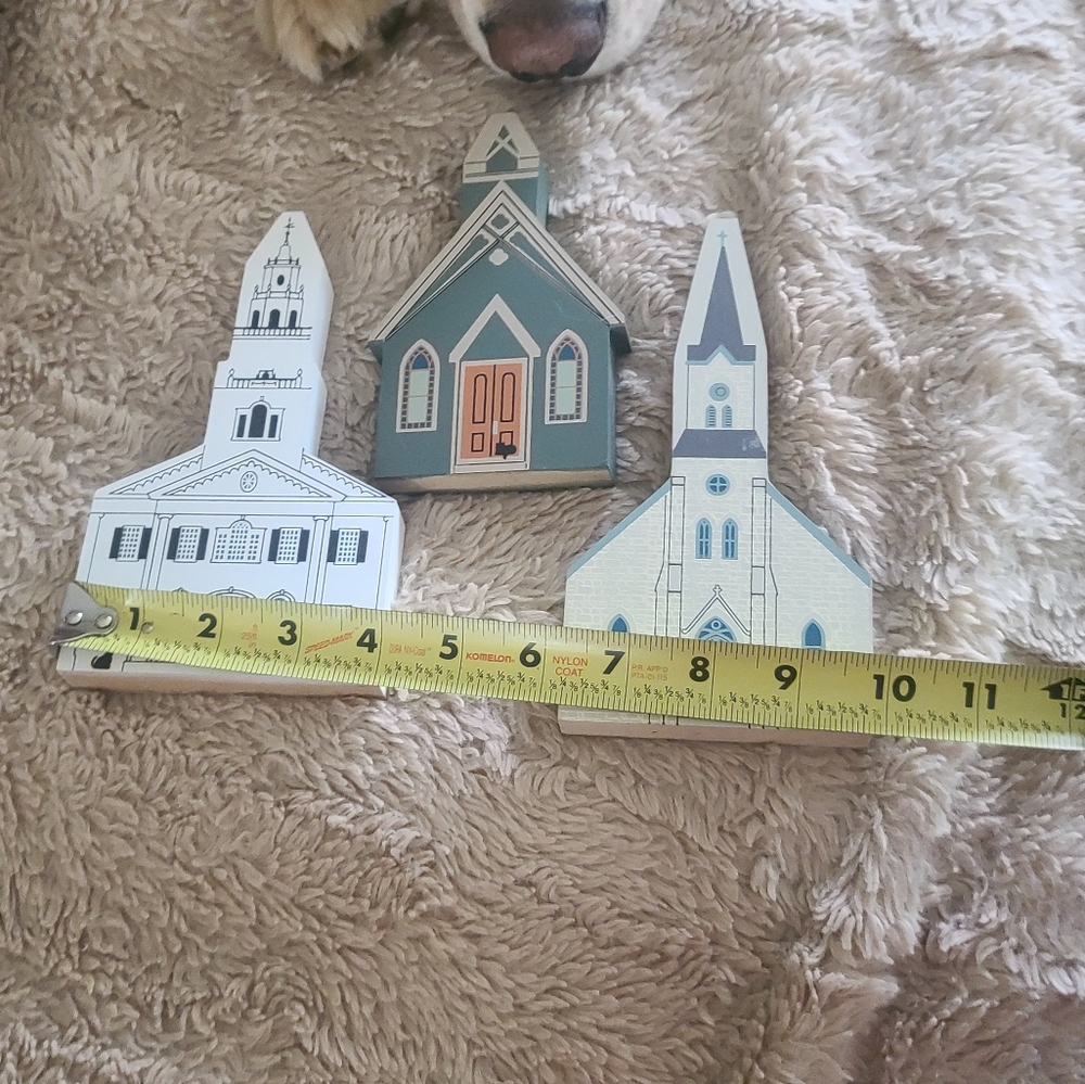Cat's Meow Decorative Wooden Church Set Of 3 - Picture 8 of 11